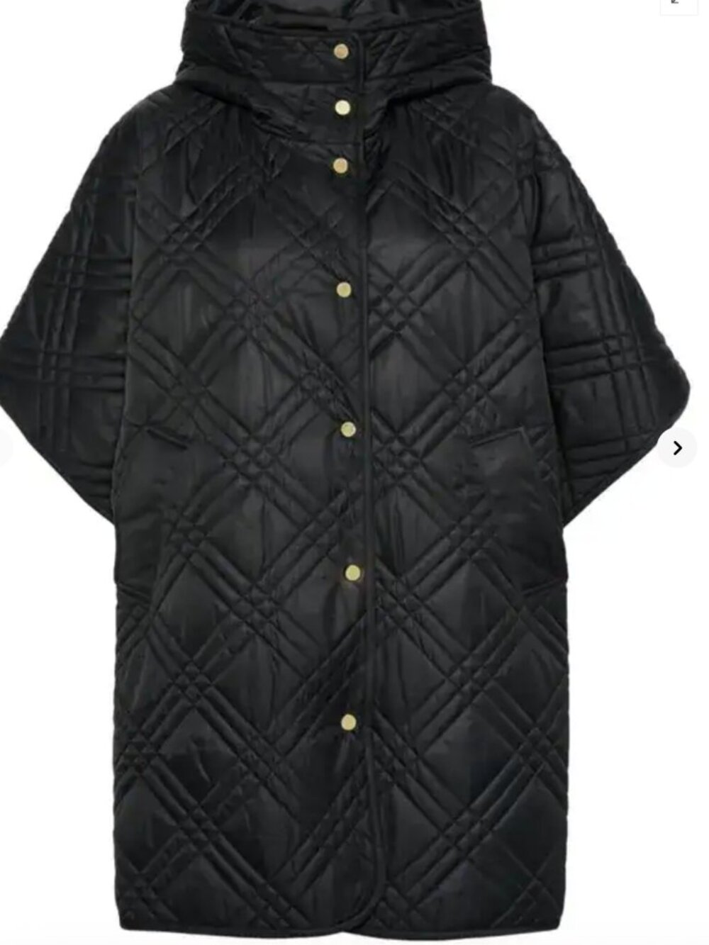 NWOT Barbour Astor Quilted Hooded Cape NEVER WORN